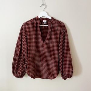 A New Day • Checked Blouse • XS